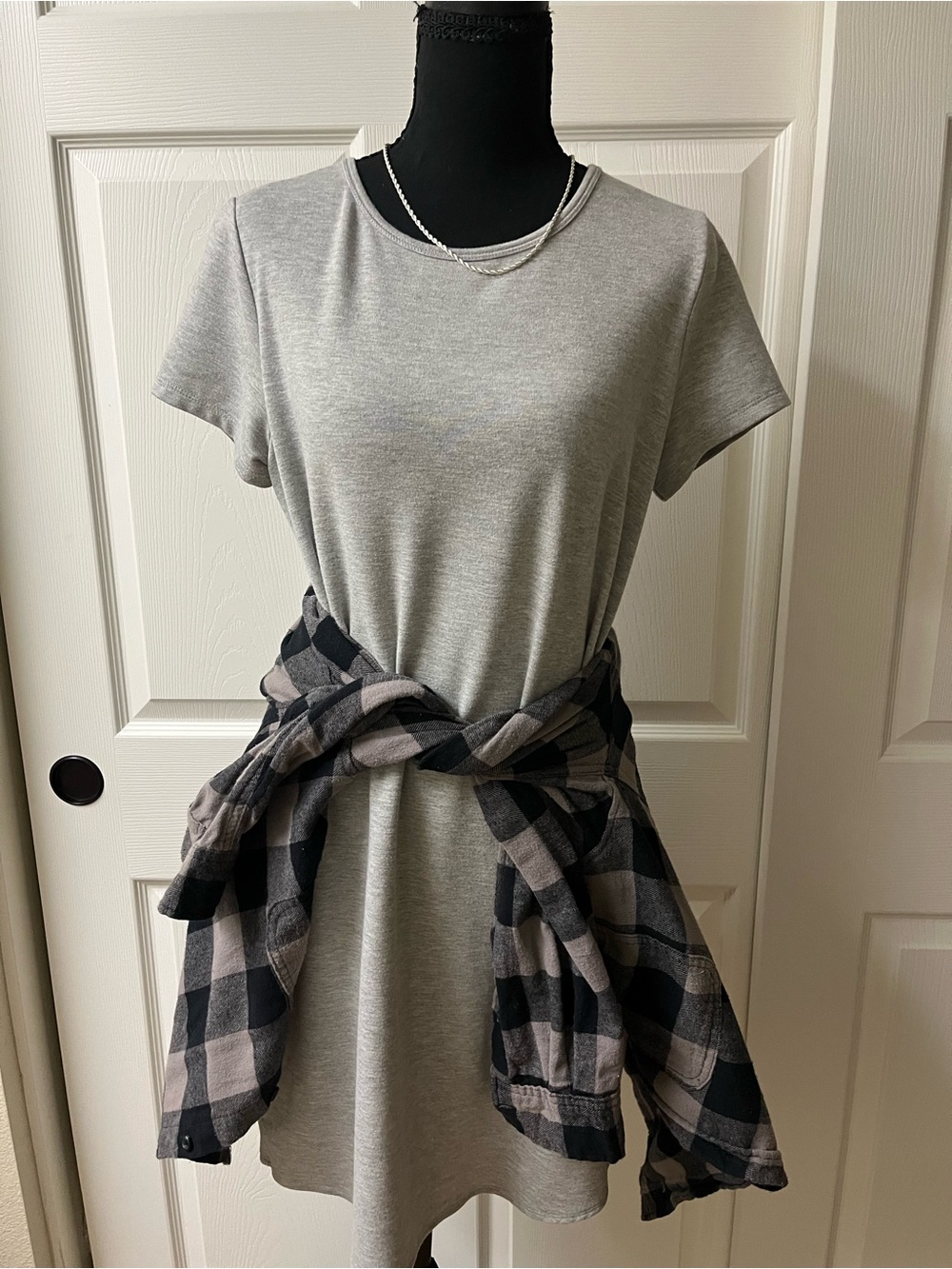 St. John's Bay Light Gray Short-Sleeve Tee Tunic